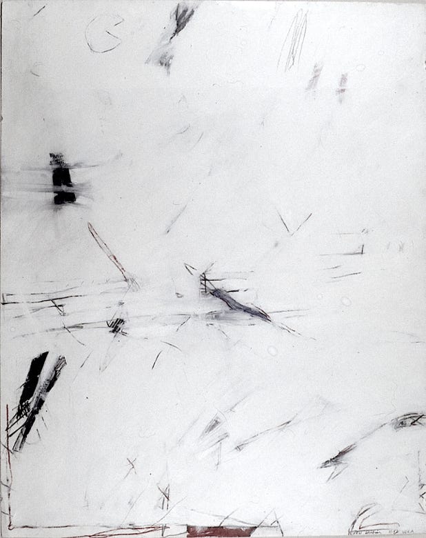 Acrylic paint, graphite, 40" x 32" on ragboard, 1982